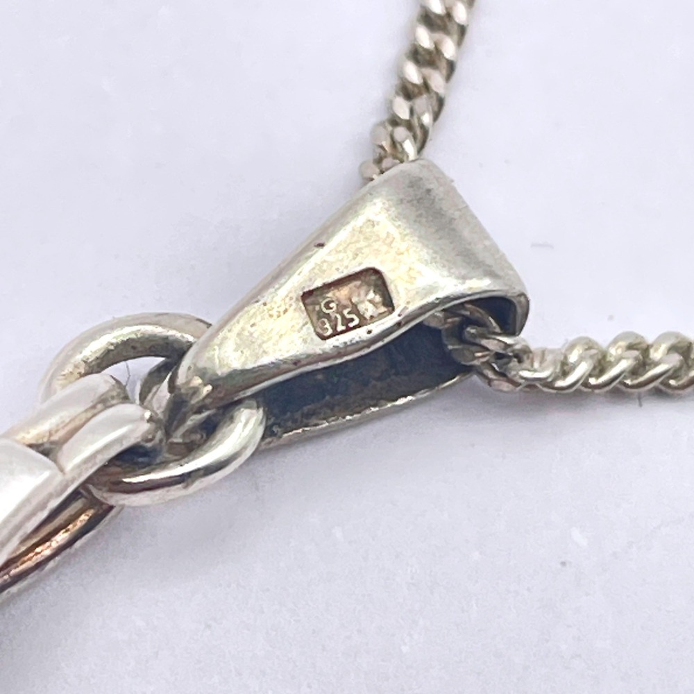 Nouveau Sterling Silver Cognac Amber Oval Pendant Necklace 20" Cable Chain - Picture 6 of 11